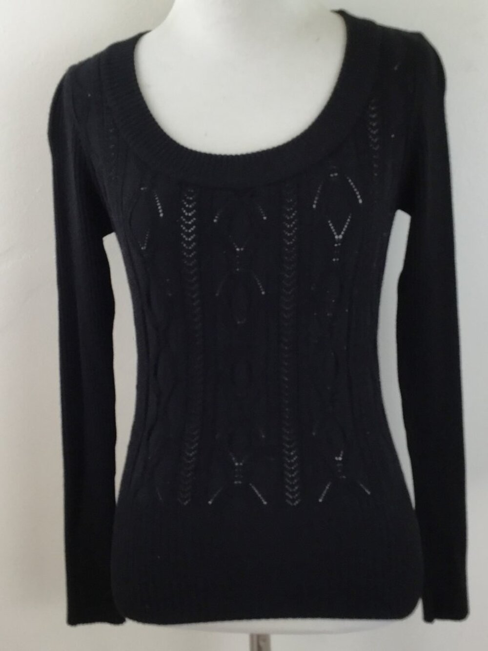 Guess Jean Black Ribbed Sweater s